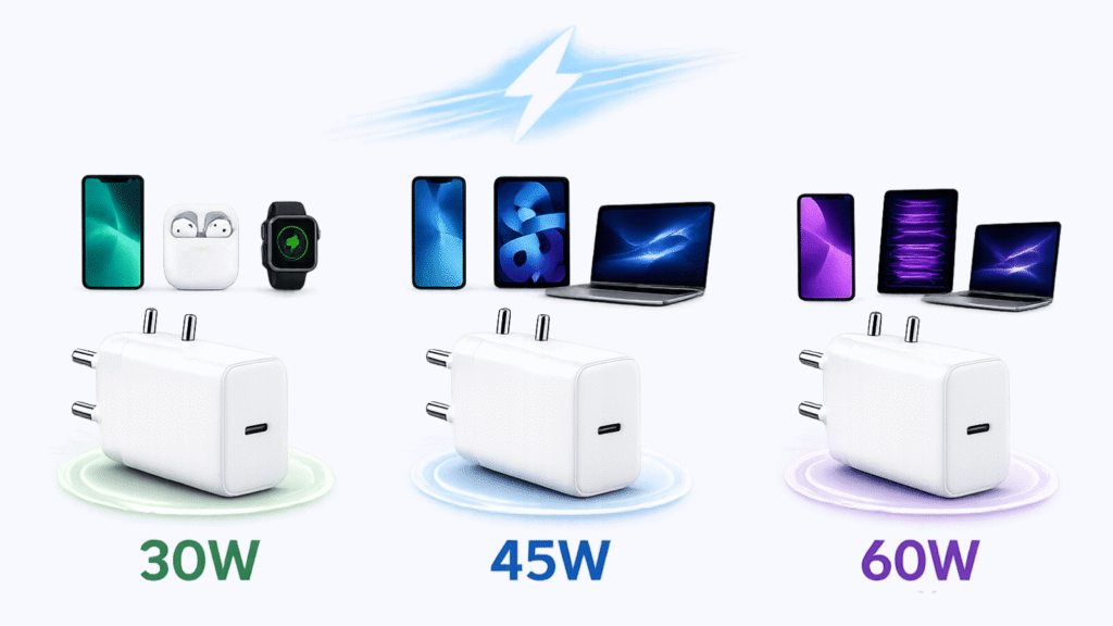 Fast Charging Explained: 30W vs 45W vs 65W Chargers – Which One Should You Buy?
